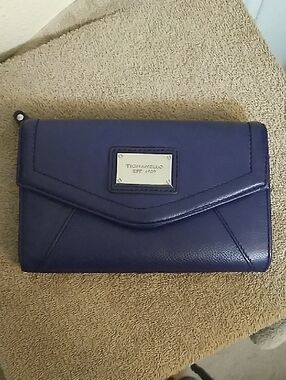Tignanello Deep Navy Leather Envelope Wristlet